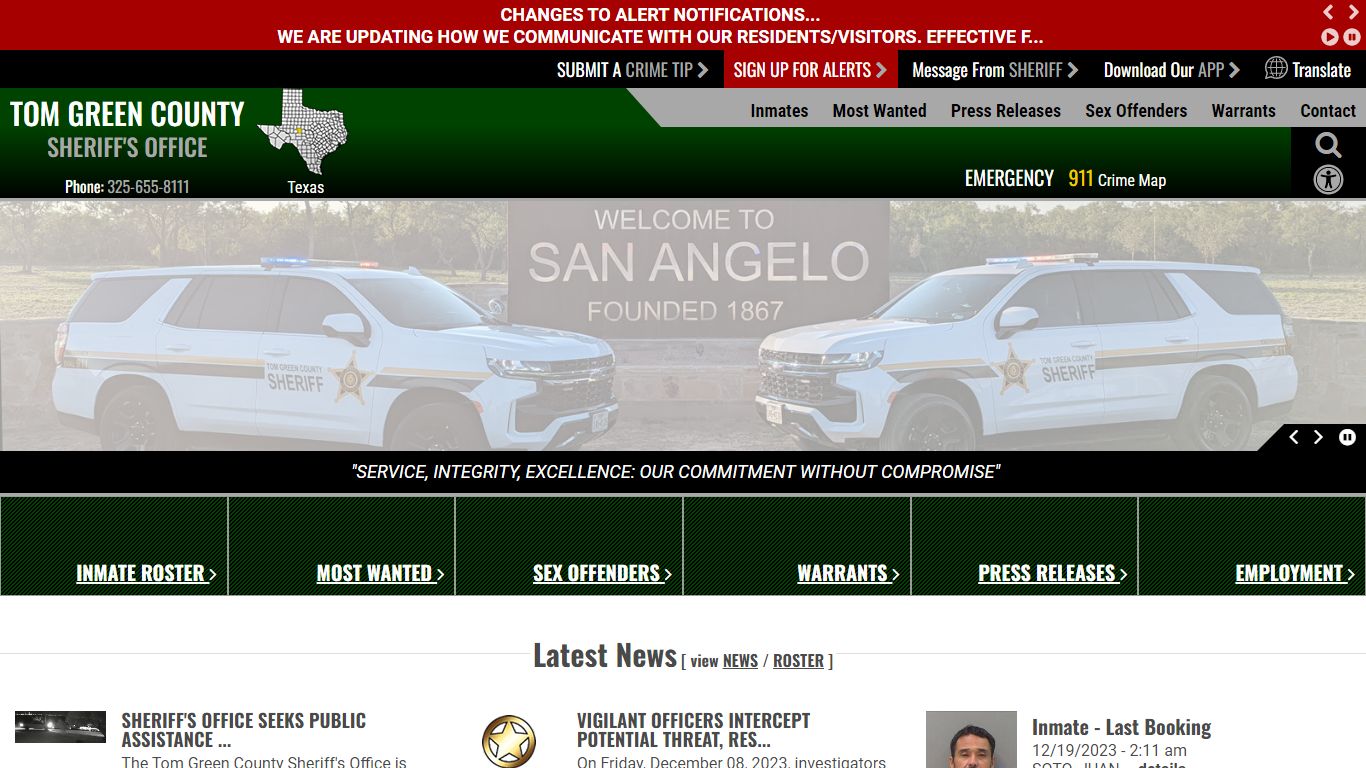 Inmate Roster (506) - Tom Green County Sheriff