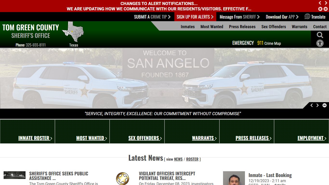 Inmate Roster (503) - Tom Green County Sheriff